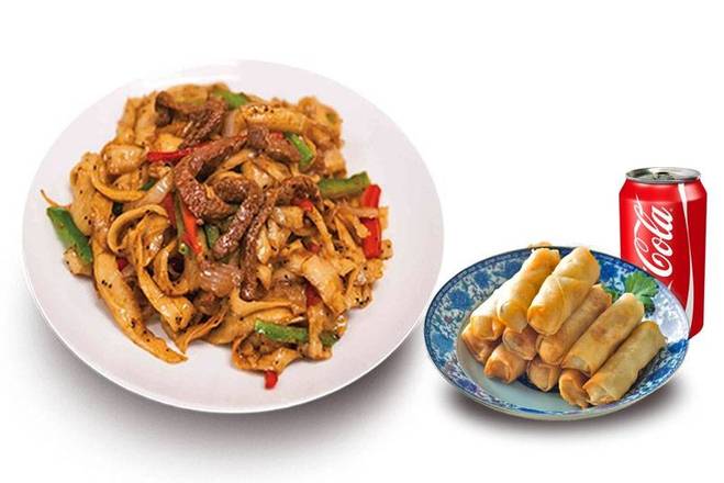 Beefy Chow-Mein Combo 牛肉炒面套餐